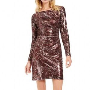 NWT Vince Camuto Sequin Jewel Neck dress evening party holiday